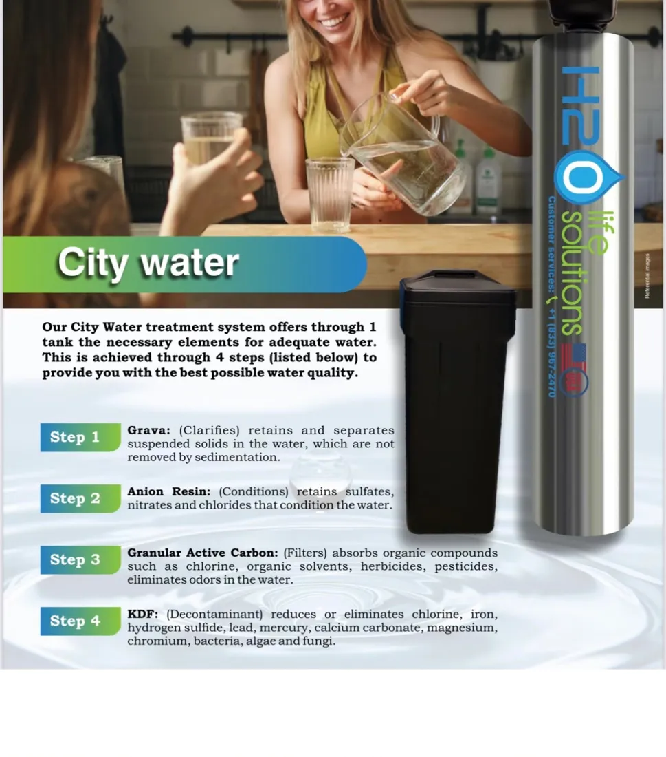 City water system treatment steps